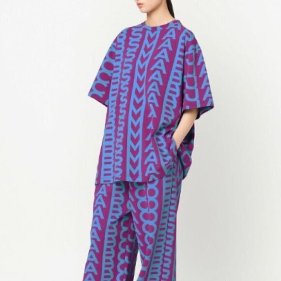 NEW! Marc Jacobs The Monogram Big Tee -Unisex -Blue/Purple - Picture 4 of 6